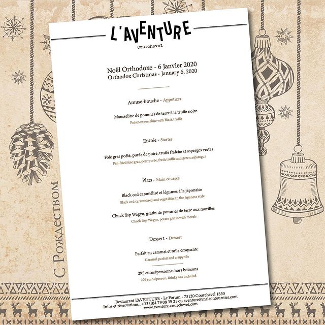✨🎄 Orthodox Christmas - 06/01/20 🎄✨ 🍴 Good food 🥂 Good drinks 👯♀️👯 Beautiful people ☎️ Booking +33 4 79 08 35 21
#aventurecourchevel #maisontournier #maisontournierstyle #orthodoxchristmas #russianchristmas #beautifulplace #beautifulpeople #goodfood #gooddrinks #courchevel1850 #courchevelcenter #thisiscourchevel #areyouready