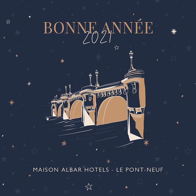 #BonneAnnee
Toute l'équipe vous adresse ses chaleureux vœux de nouvelle année. L'année 2020 a plus que jamais mis à l'épreuve notre créativité à votre service. Que 2021 vous apporte joie, succès et qu'elle puisse nous permettre d'enfin vous retrouver !
Notre maison est unique mais forme un tout avec les autres membres de la famille Paris Inn Group. Nous avons hâte de continuer à partager avec vous cet #EspritdeFamille.